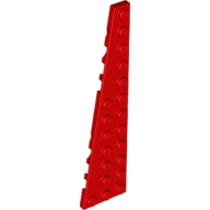 Lego destička šikmá 12x3 klín levý, červená (4208990, 6054536)